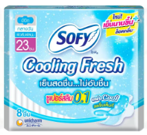 [66019] โซฟี คูลลิ่ง เฟรซ ซูเปอร์ สลิม 0.1 มีปีก 23 ซม.8 ชิ้น(66019)